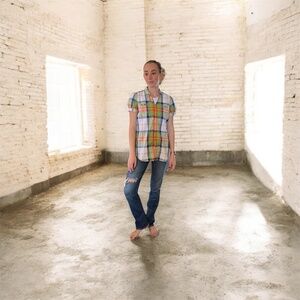 DSQUARDED2,  Italian,  size 46, runs very small (fits like size 4- 6) button-up